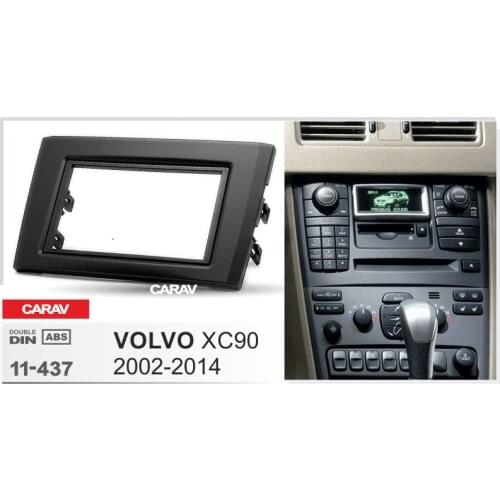 Double Din Fascia For VOLVO XC90 2002-2014 Radio DVD Stereo Panel Dash Mounting Installation Trim CARAV 11-437