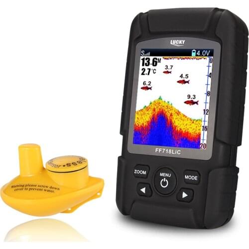 Lucky gps fish finder FF718LiC-W sonar fishing fishfinder ice Fishing depth 45M/147Feet wireless echo sounder for fishing