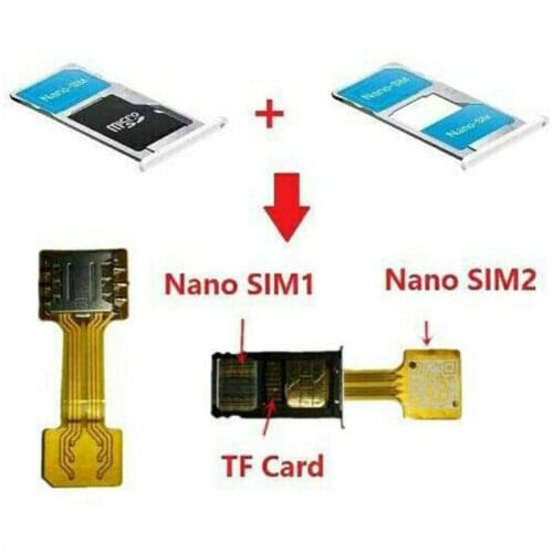 Hybrid Double Dual SIM Card Micro SD Adapter Extender 2 Nano Micro Mini SIM Card Adapter Converter for Brand Phone