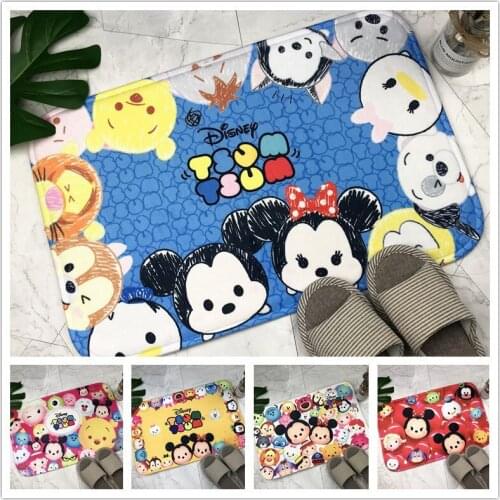 Disney Flannel Bath Mat Toilet Carpet Door Mat tsum tsum Bathroom Rug Kitchen Carpets Bedroom Floor Absorbent Outdoor Doormat