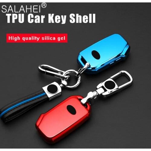 Soft TPU Remote Car Key Case KeyChain For KIA Sportage R GT Stinger GT Sorento Cerato Forte2018 2019 Full Cover Key Accessories