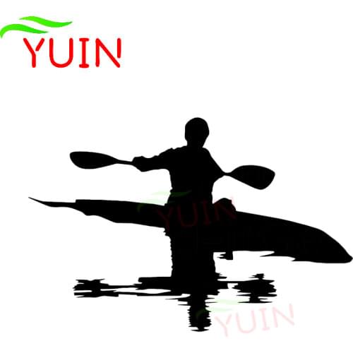 Car Sticker Kayak River Life Silhouette Graphic Decals Fashion PVC Body Decoration Accessories Cover Scratch Waterproof Stickers