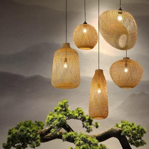 New Chinese style living room bedroom study Southeast Asian Restaurant bamboo teahouse tea house decorative lighting