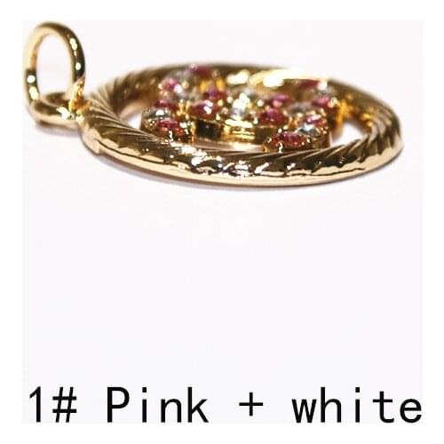 10pcs 20mm Golden Pink Diamond Parel Womens Hoogwaardige DIY Necklace Pak Jas Trui Metalen button accessorie