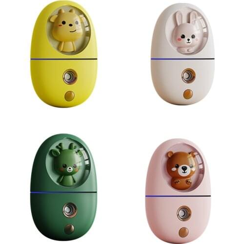 Lovely Rabbit Face Moisturize 35ML Air Humidifier Cool Mist Aroma Air Romantic Color USB Charging Perfume Alcohol Nano Sprayer