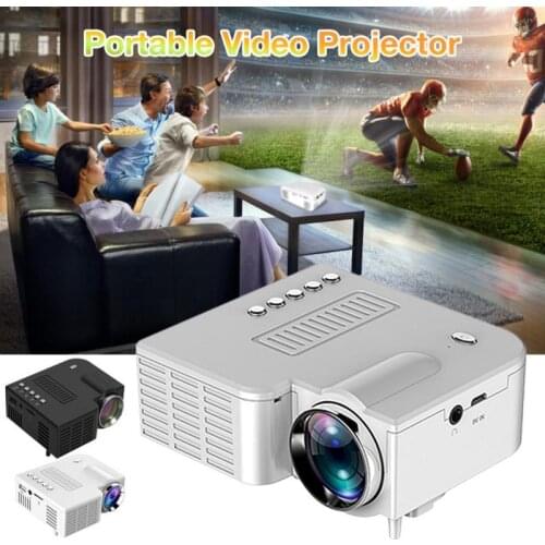 UC28C Portable Video Projector Home Theater Cinema Office Supplie Black/white LCD Mini Projector Media Player For Smart Phones