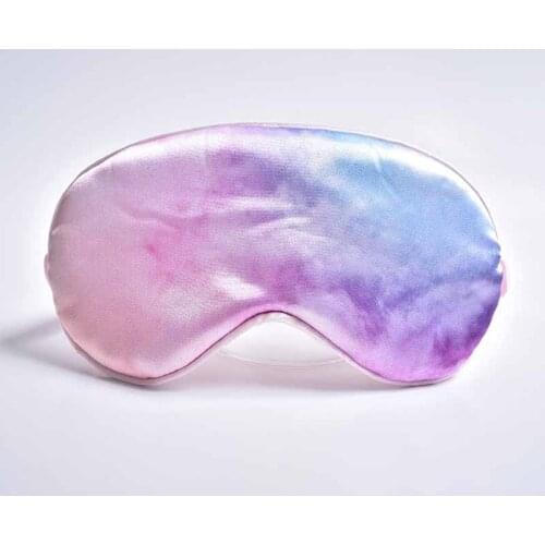 Silk Sleep Mask Colorful Clouds Sort Silk Sleeping Eye Cover Color Blindfold Aid Bandage Eyepatches For Women Health Relax Nap