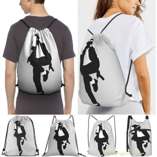 Unisex Drawstring Bags Michael Jackson(4) Women Drawstring Backpacks Men Outdoor Travel Backpacks Training Fitness Bag