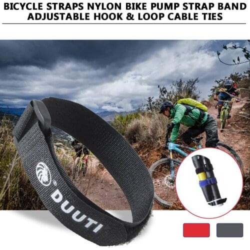 Bicycle Straps Nylon MTB Road Bike Pump Strap Band Reusable Adjustable Hook & Loop Cable Ties Downs Fastening Securing Straps