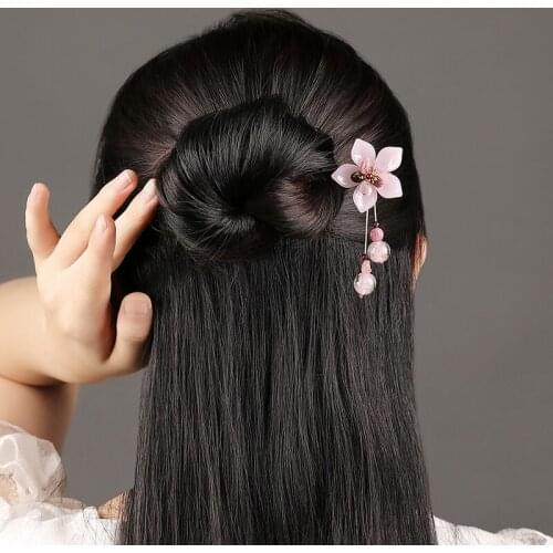 Vintage Hairpin Step Shake Headdress Tassel Hair Accessories for Hanfu Hair Stick Daily Decor Women Girl Gift 1 pcs