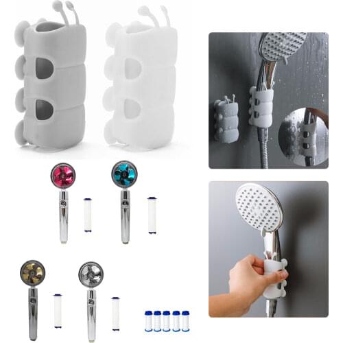 High Pressure Little Waist Shower Head Water Saving 360 Rotated Massage With Fan Filter Element Sprayer Nozzle Bathroom Accessor