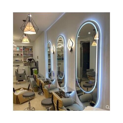 European style hairdressing mirror studio northern Europe simple makeup mirror barber shop mirror stand fashion wall hairdressin