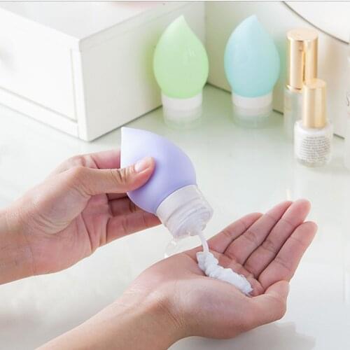 1pc75ML Refillable Bottles Portable Silicone Traveler Packing Lotion Points Shampoo Container Press Bottles