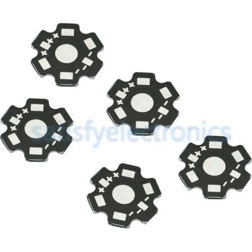 10pcs 1W 3W 5W 20MM High Power LED Universal Aluminum Plate Heat Sink Black NEW