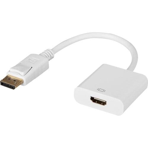 10pcs/lot New DisplayPort DP to HDMI Active Video Audio Adapter Converter for PC Laptop