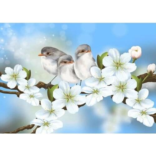 3D Diamond Embroidery flower birds picture of Rhinestones Mosaic 5D DIY Diamond Painting Full square/Round Handmade Decor FG1115