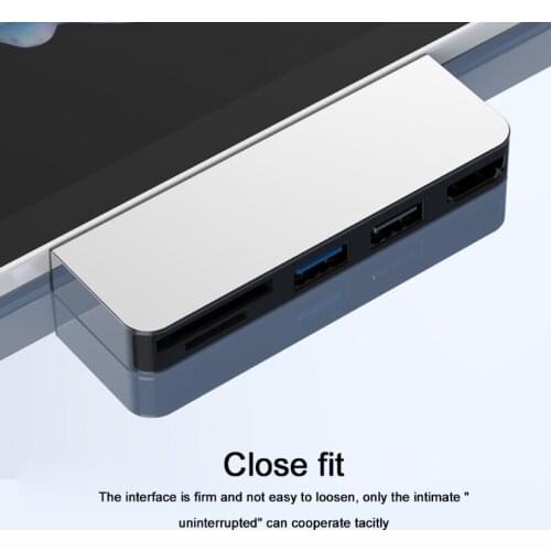 F3MA 5 in1 Hub for Surface Pro3/4/5 Multifunctional Docking Station to HDMI-compatible USB3.0 TF SD Reader Expansion Adapter