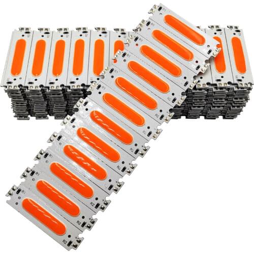 6cm 24V led light cob bulb strip jacinth red color cob chip led lighting tangerine led lamp for truck lights DIY 60x15mm