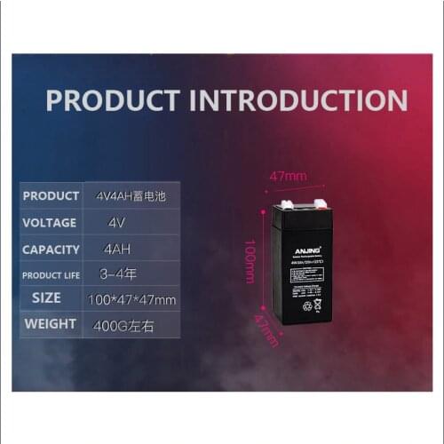 4V4AH 4V 4AH Battery for Scale Children Toy Car Baby Carrier Desk LED Light Electronic Scale Storage Accumulator Rechargeable