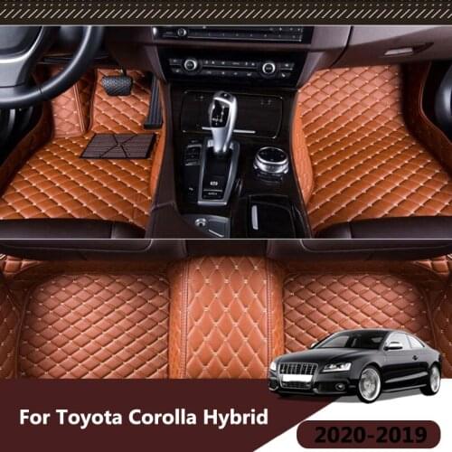 For Toyota Corolla Hybrid 2019 2020 Car Floor Mats Leather Carpets Custom Auto Interior Accessories