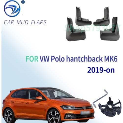Car Mud Flaps Front Rear Mudguards Splash Guards Fender Mudflaps For Volkswagen VW Polo AW 6 MK6 2019 2020 Set Dirty Guards