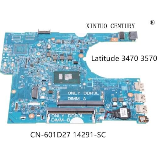 CN-601D27 601D27 For Dell Latitude 3470 3570 Laptop Motherboard 14291-SC 448.06105.00SC With 3QJFC CPU 100% tested working
