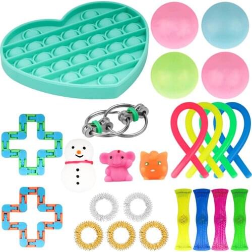 Stretchy Strings Marble Relief Gift Figet Toys Anti Stress Toy Set Adults Kids Sensory Antistress Relief Fidget Toys Gift