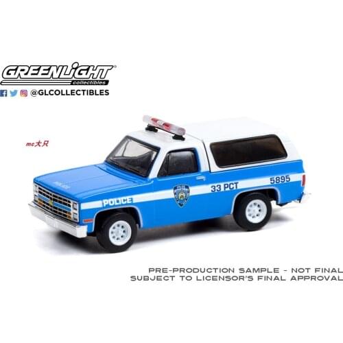 GreenLight 1:64 1985 CHEVROLET K-5 BLAZER Alloy model Vintage car Metal toys for childen kids diecast gift