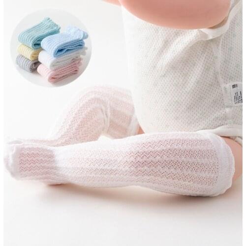 Baby Summer Thin Mesh Combed Cotton Anti-mosquito Socks For Newborn Infants High Tube Over the Knee Girls Boys Socks