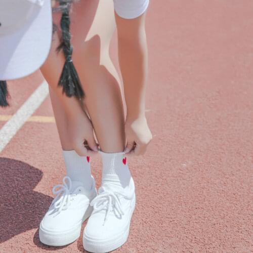 Girls Fashion Socks Women Heart Sports Cotton Long Socks Japanese Novelty Pattern Socks Hiphop Solid Cotton Cool Socks Girls Hot