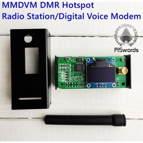 MMDVM DMR P25 jumbo hotspot Radio station Digital Voice Modem YSF+raspberry pi+OLED+Antenna+Black Case+32G TF READY TO QSO