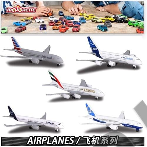 Majorette Aeroplanes Series Car Hot Pop Kids Toys Motor Vehicle Diecast Metal Model Lufthansa, Boeing, Emirates, Airbus