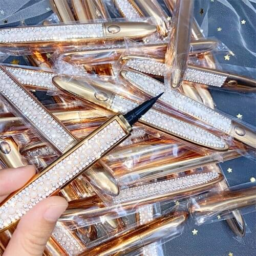 Rainsin New Magic Self-adhesive Eyeliner Pen Makeup Tools Glue-free Black Eyeliner Self-Adhesive For Strip 25mm Mink Lashes