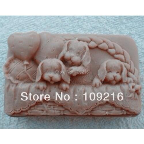 Wholesale!!!1pcs Squirrel Family (50289) Silicone Handmade Soap Mold Crafts DIY Mold