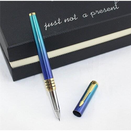 Finance fountain Pen School Office supplies luxury student metal writing ink pens 0.38mm