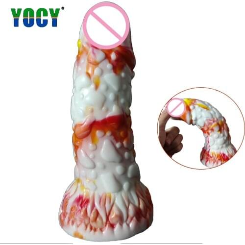 Silicone Dildo Colorful Realistic Penis Huge Anal Plug Without Testicles Sex Toy Male Sucker Sodomy Orgasm Flirting Big Cock