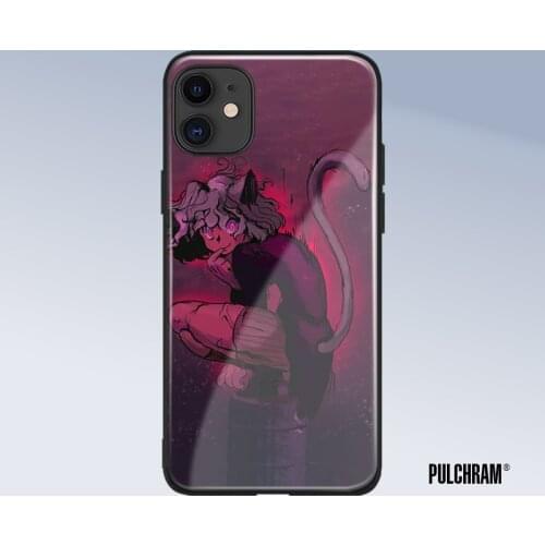 Neferpitou Hunter x Hunter glass phone case for iPhone 6 6s 7 8 x xr xs 11 pro max Samsung S note 8 9 10 20 Plus cover shell