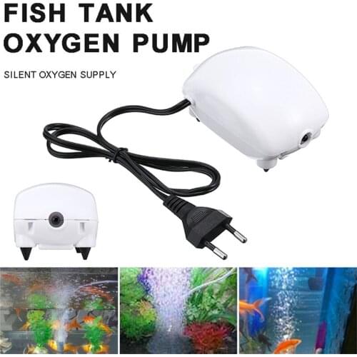 2.5W Air Oxygen Pump Ultra Silent Aquarium Fish Tank Pond Supplies EU Plug Quiet Air Compressor Aerator Aquarium Accessories