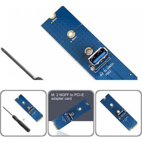 High Speed Portable M.2 NGFF to USB 3.0 PCI-E X4 Transfer Card Adapter for GPU