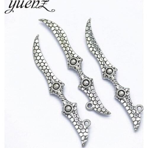 YuenZ 8 pcs Antique Silver color Game animation weapon Charms for diy charms pendant necklace jewelry making M52