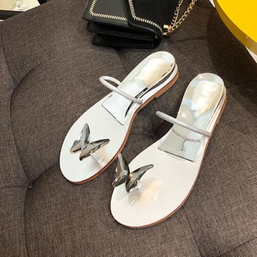 2021 Women Summer Flat Sandals Sexy Leopard Print Handmade Open Toe Sandals Flip-Flops Plus Size Ankle Strap Casual Flat With