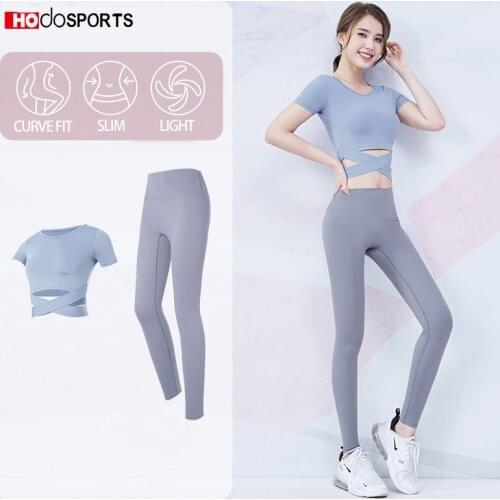 2 Piece Womens Sports Set Gym Clothing Workout Set Women Fitness Leggings Exercise Sets Seamless Sports Bra Yoga Fitness Set