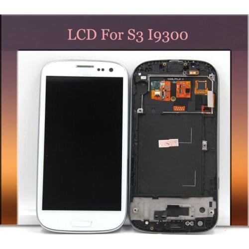 I9300 LCD Compatible for samsung s3 i9300 lcd display frame s3 i9300 display Tracking No
