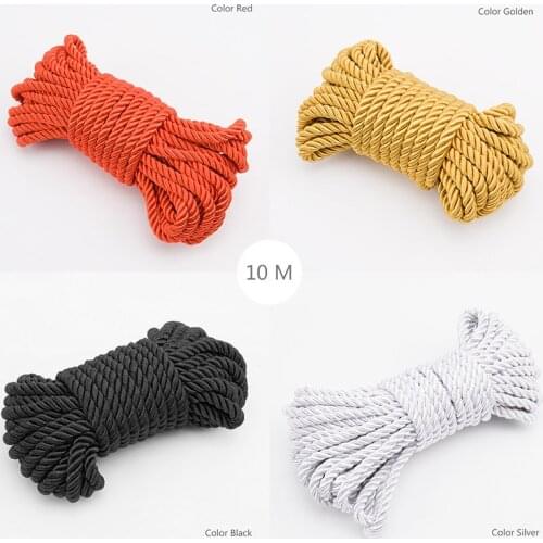 10m Long Silky Cotton Rope, Fetish Shining Sex Bondage Rope, Bondage Restraints Adult Games Sex Toys for Couples, Sex Products