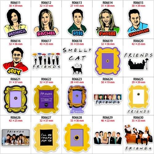 30pcs/lot Friends Acrylic Planar Resin for Phone Case Handamde Earring Decor Material R0661 R0662 R0663