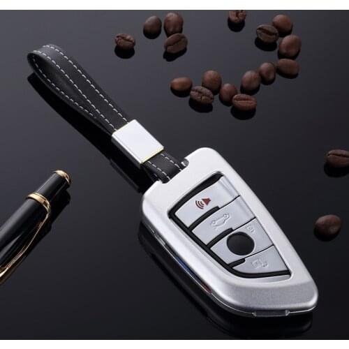 Aluminum Alloy Car Key Cover Case Fob Frame For BMW 520 525 730li 740 118 320i 1 3 5 7 Series X3 X4 M3 M4 M5 keychain