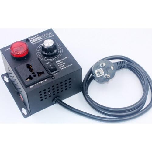 EU Plug AC 220V 4000W SCR Electronic Voltage Regulator Temperature Motor FAN Speed Controller Dimmer Electric tool Adjustable