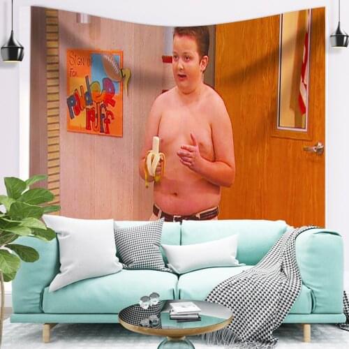 Gibby From ICarly tapestry Mosaic Style Hippie Boho Wall Tapestries Mandala Fabric Mat Living Room Decor