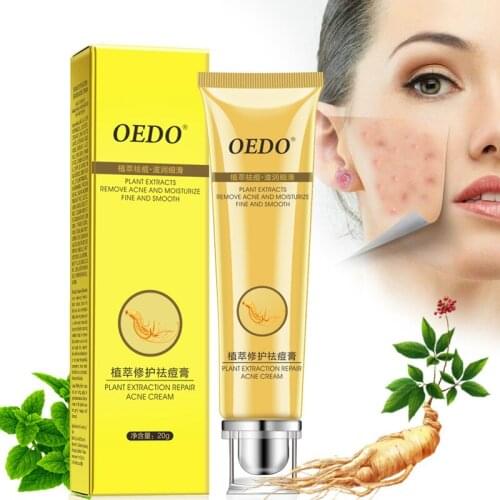 Plant Extraction Repair Acne Cream Ginseng Scutellariae Extract Face Care Ance Treatment Skin Care Facial Cream Whitening 20g