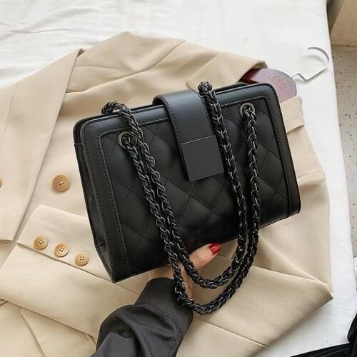 Chain small bag female bag 2021 summer fashion hit color retro shoulder bag messenger bag underarm bag handbag women tote bag